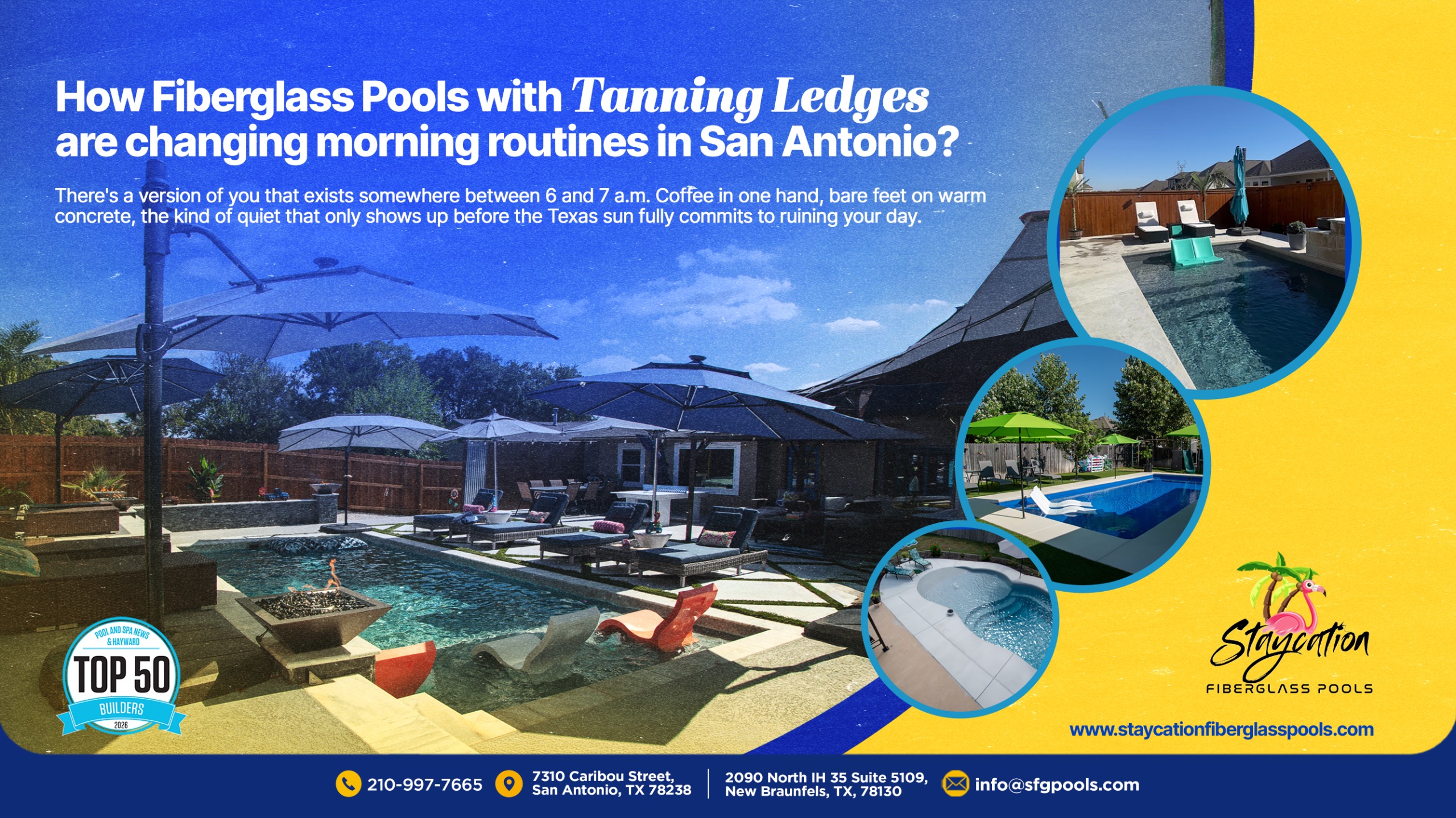 fiberglass pools with tanning ledges
